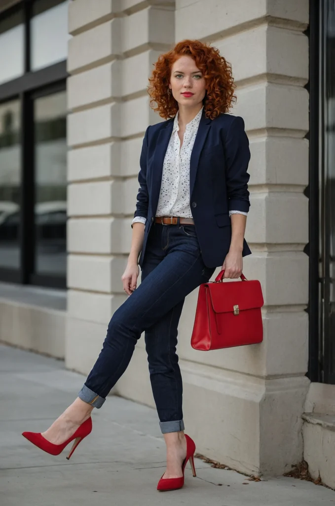 Business Casual with a Pop of Color