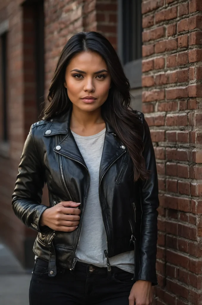 Edgy and Warm Leather Jacket