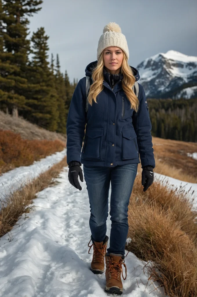 Fleece Jacket and Hiking Boots