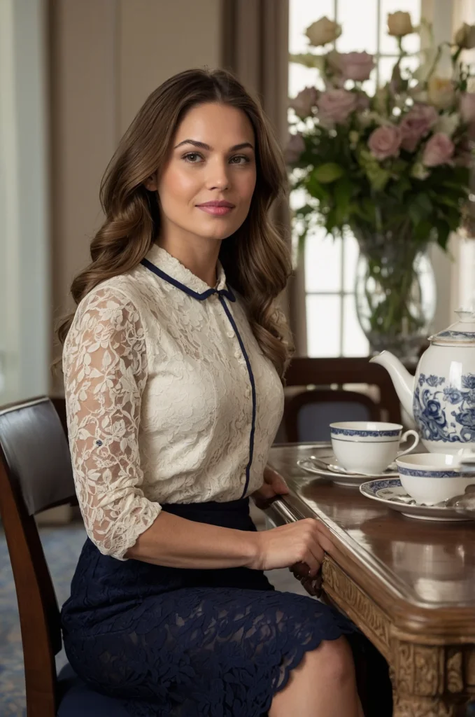 Lace Top and Pencil Skirt