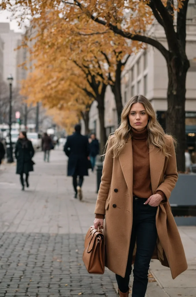 Long Wool Coat and Skinny Jeans