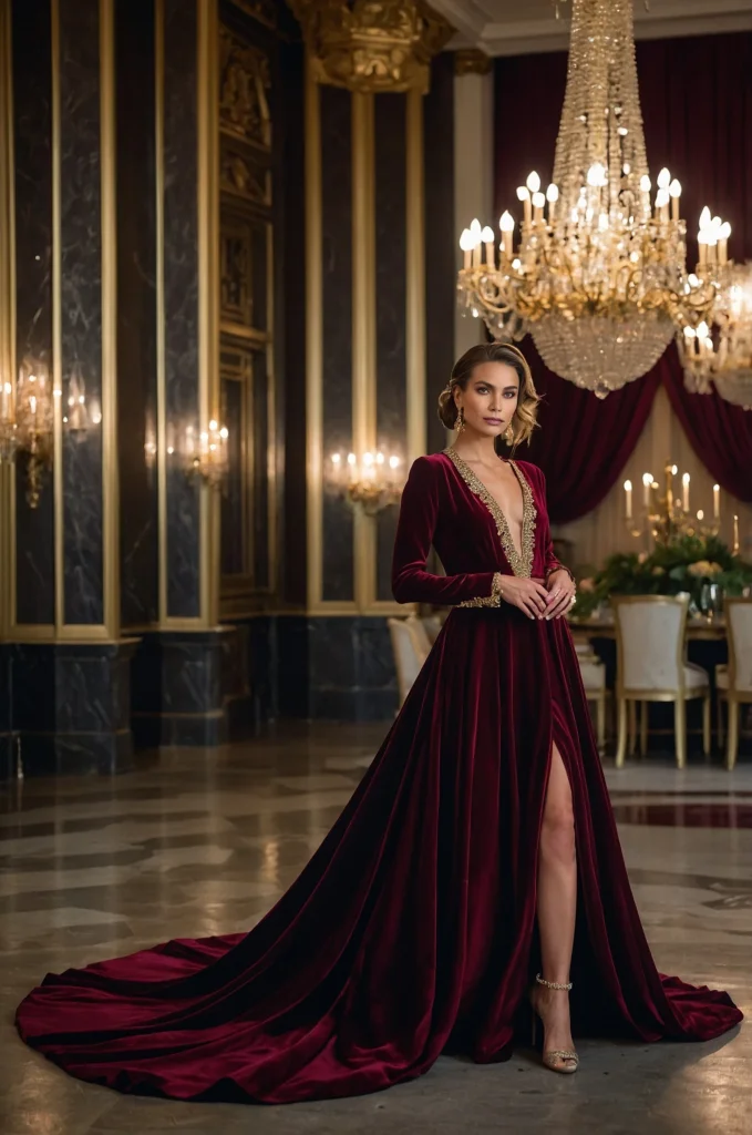 Elegant Velvet Gown