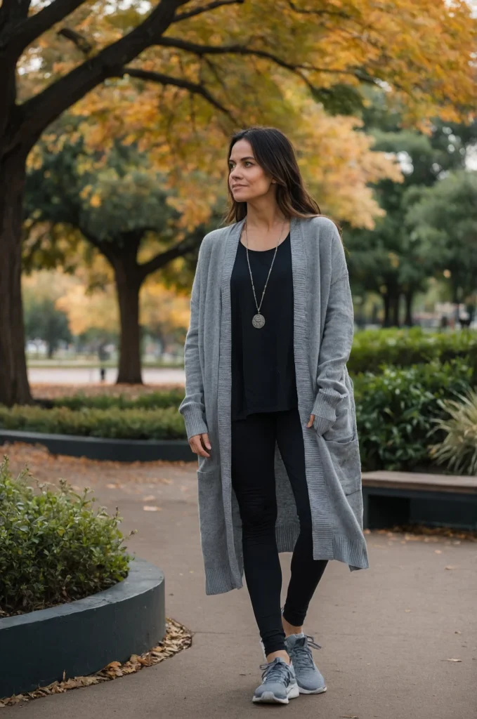 Long Cardigan and Leggings