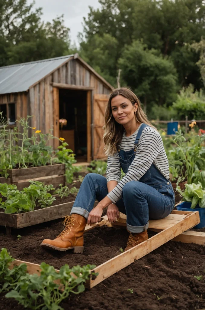 Overalls and Long-Sleeved Tee