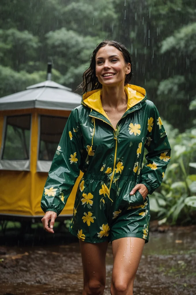 Romper and Rain Jacket