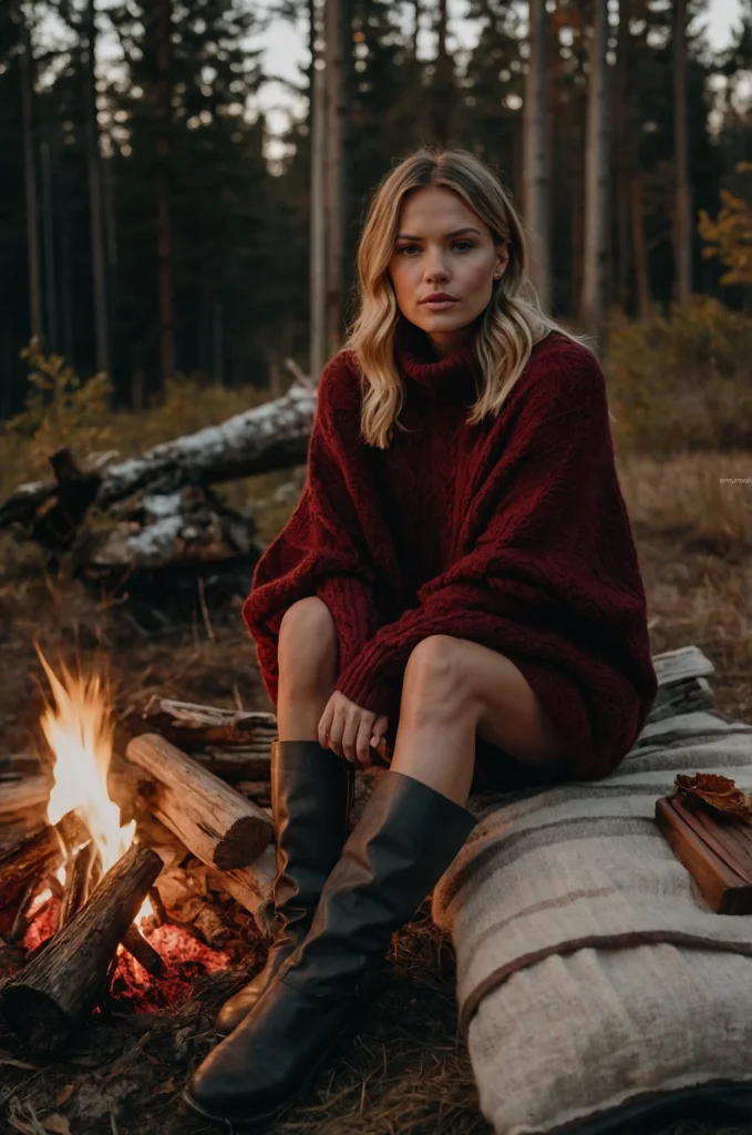 Sweater Dress and Tights