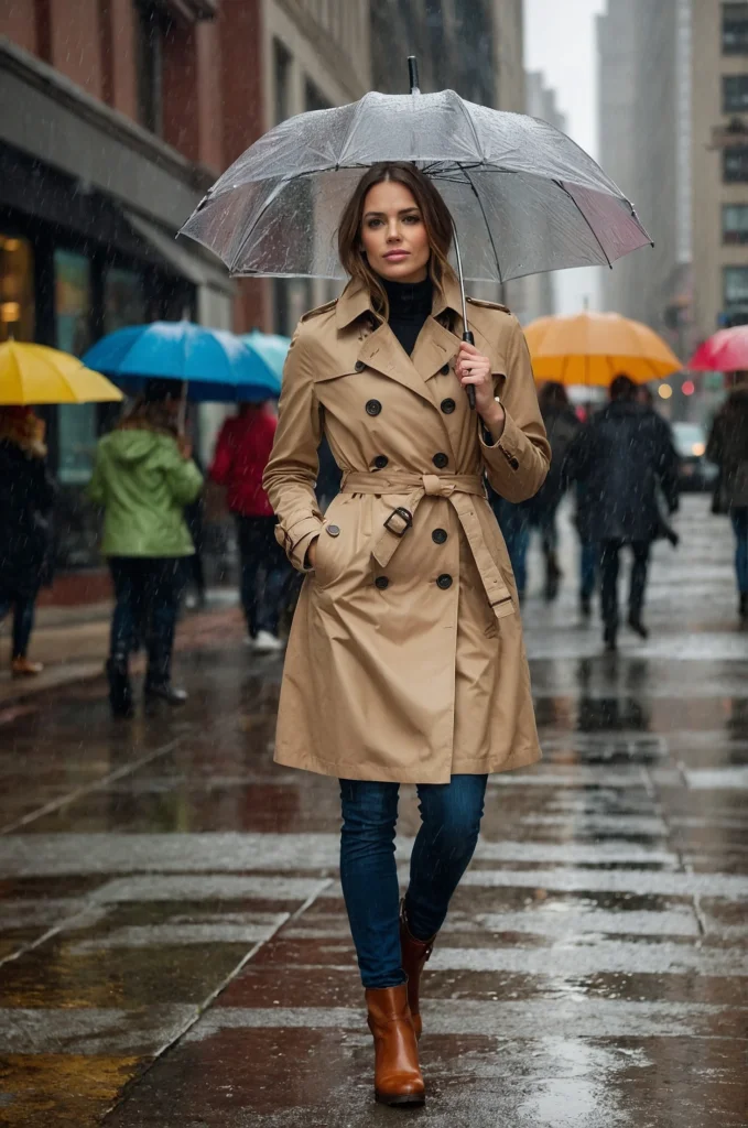 Trench Coat and Ankle Boots