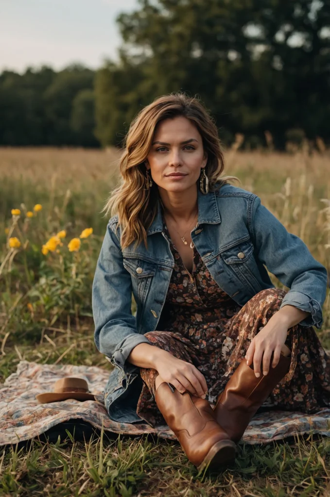 Denim Jacket and Dress