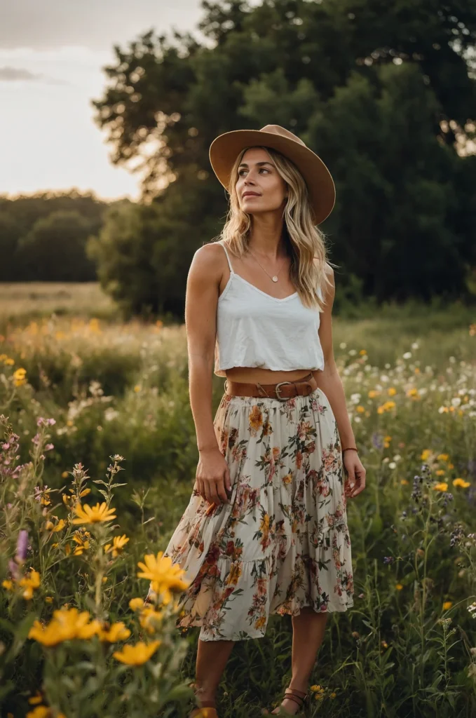 Flowy Skirt and Tank Top