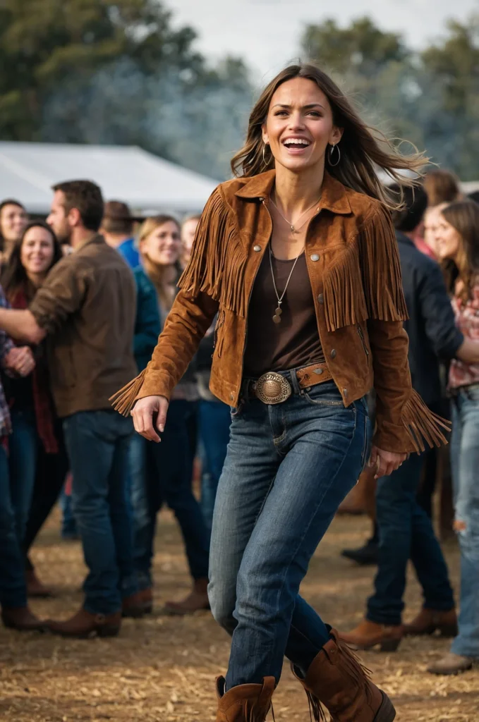 Fringe Jacket and Jeans