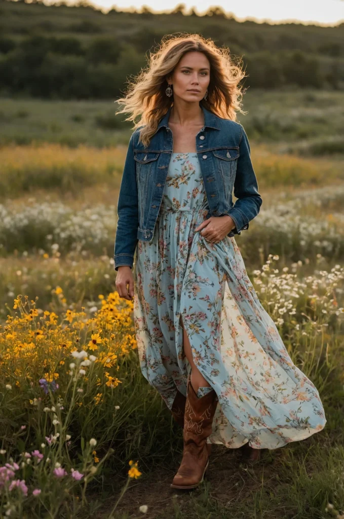 Maxi Dress and Boots