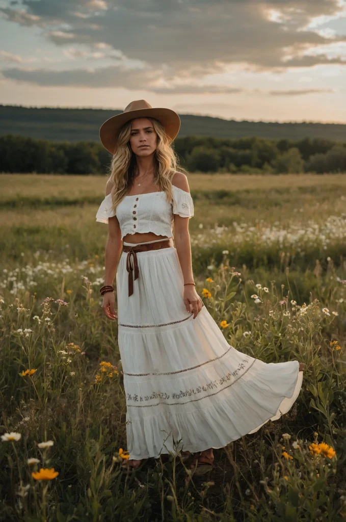 Maxi Skirt and Crop Top