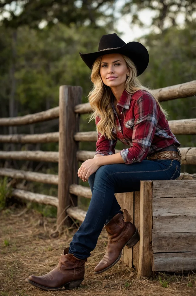 Plaid Shirt and Jeans