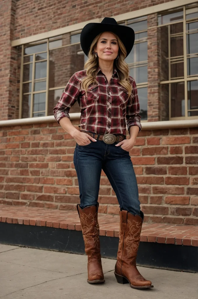 Plaid Shirt and Jeans