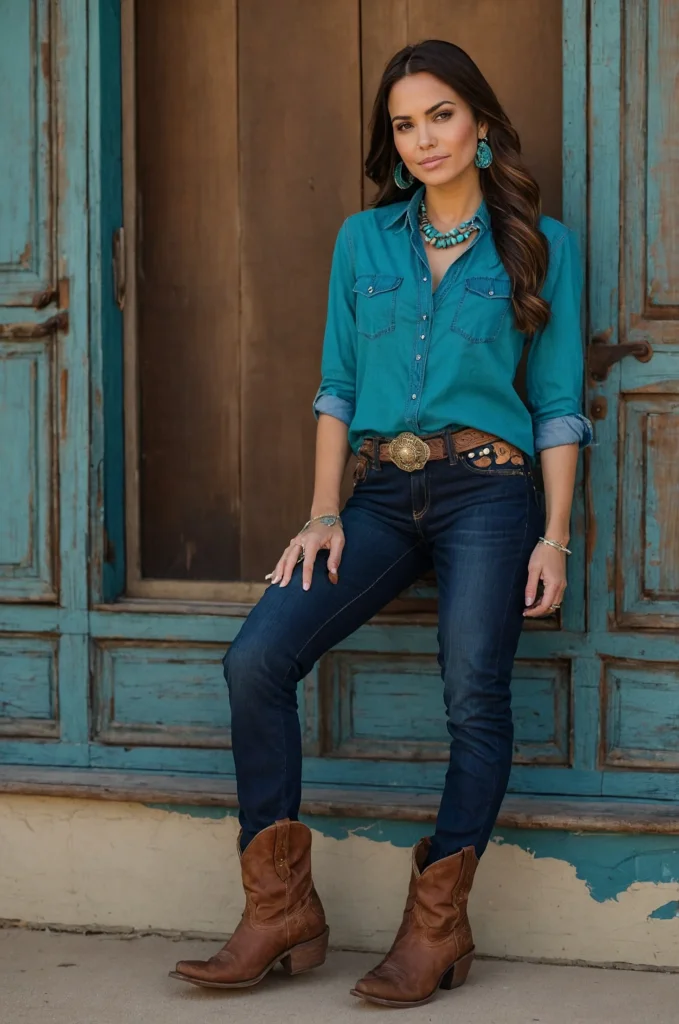 Turquoise Jewelry and Jeans