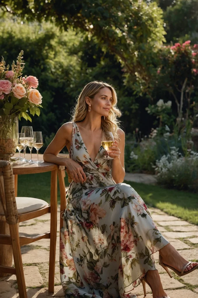 Floral Maxi Dress with Slit