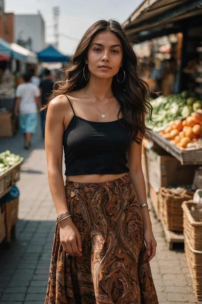 The Flowy Paisley Maxi Skirt
