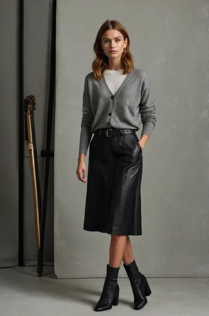 The Belted Cardigan Look