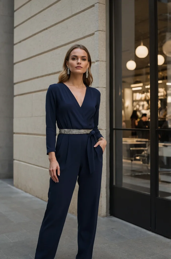 The Elegant Navy Jumpsuit