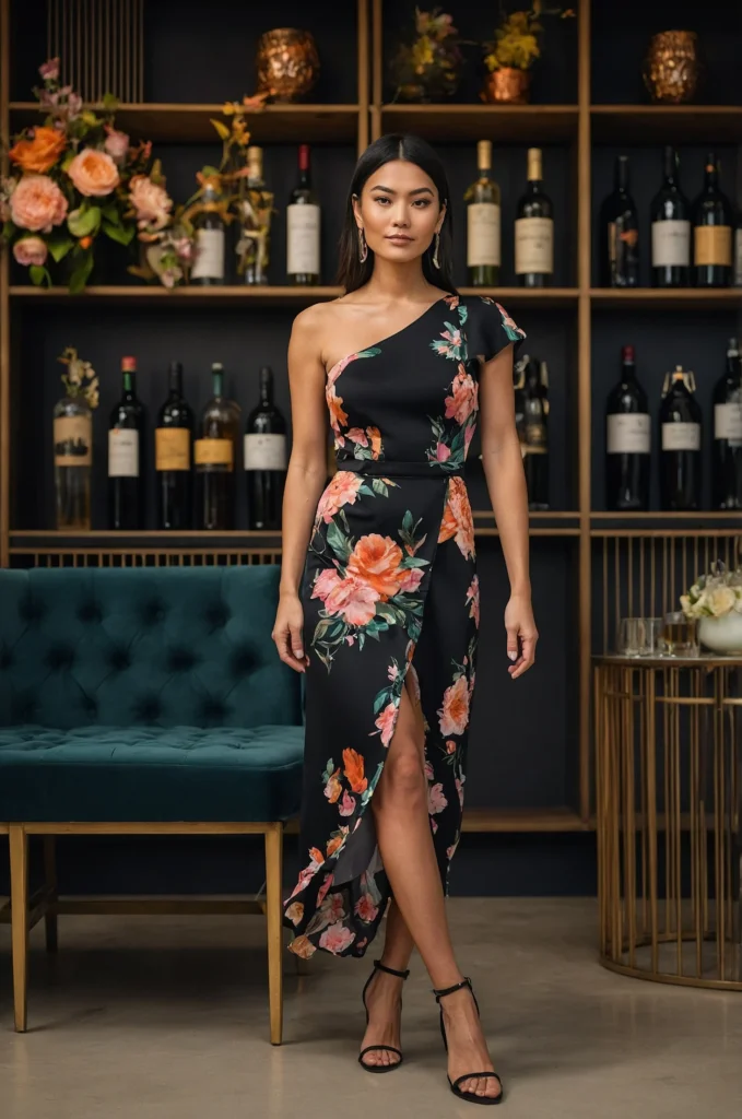 The One-Shoulder Bodysuit & Midi Skirt