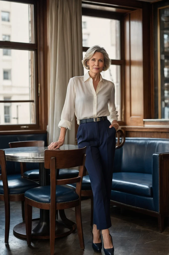 Silk Trousers & a Cashmere Shell Top