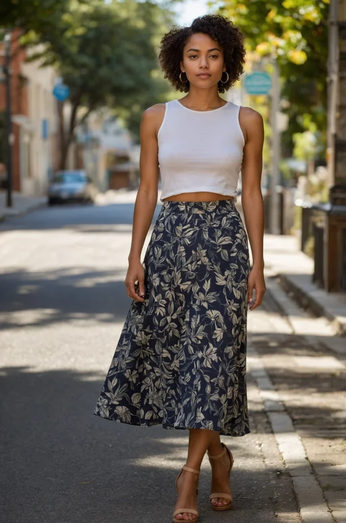 Flowy Midi Skirt