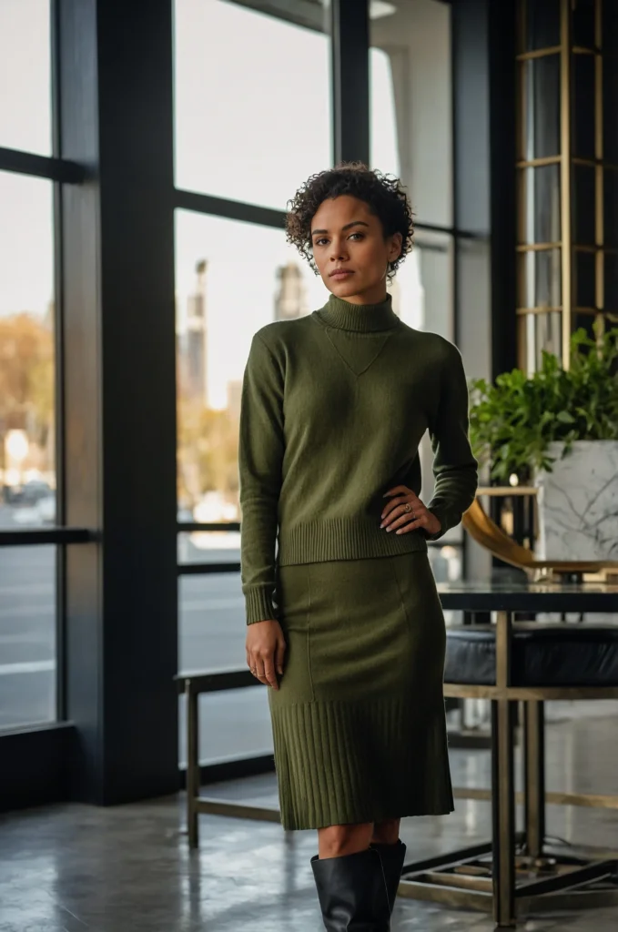 A Knit Midi Skirt