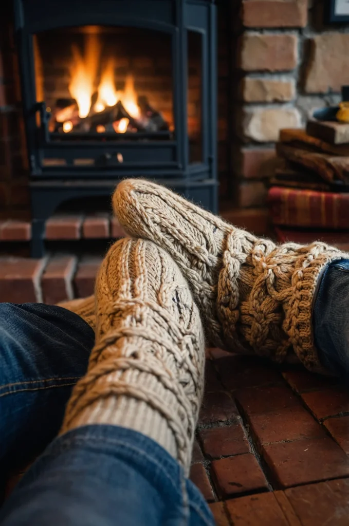 Cozy Socks Peeking Out