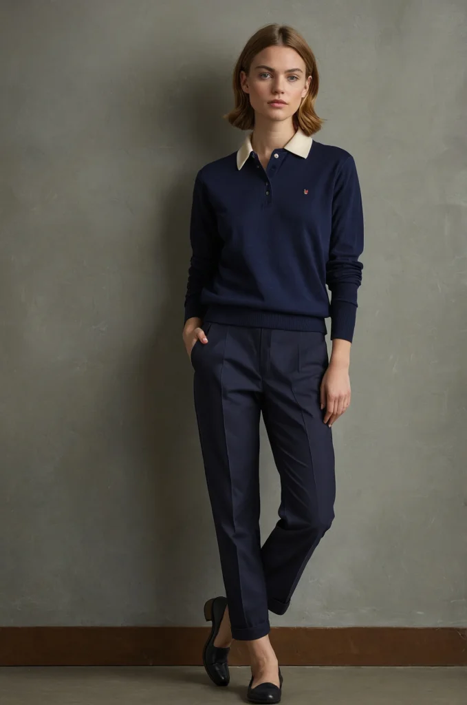 The Long-Sleeved Knit Polo