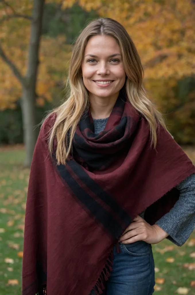 Oversized Scarf as a Shawl