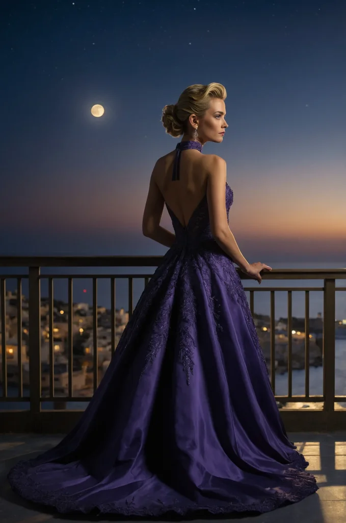 The Elegant High-Neck Gown