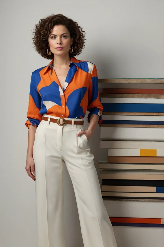 The Printed Power Blouse