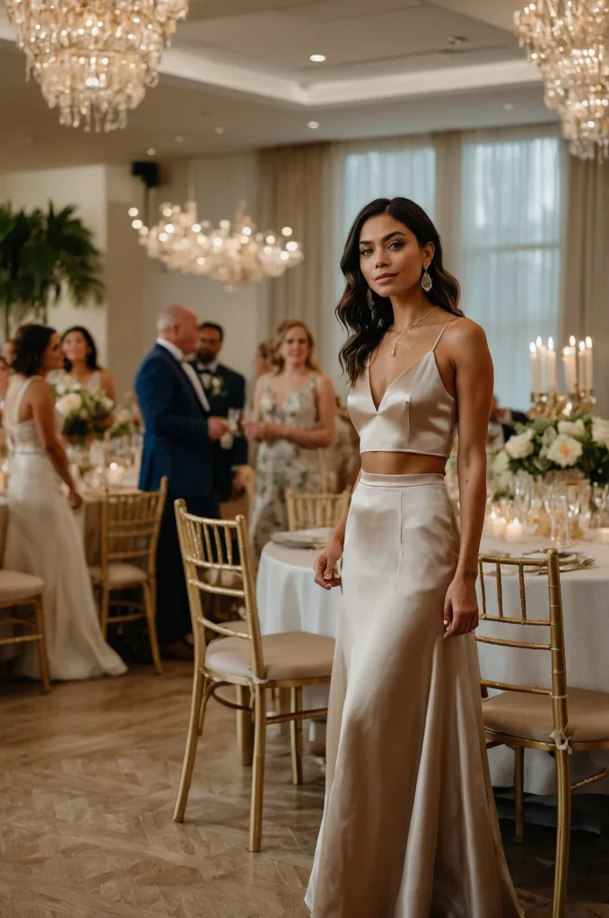 The Champagne Satin Separates