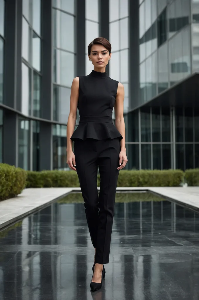 The Structured Peplum Top & Trousers