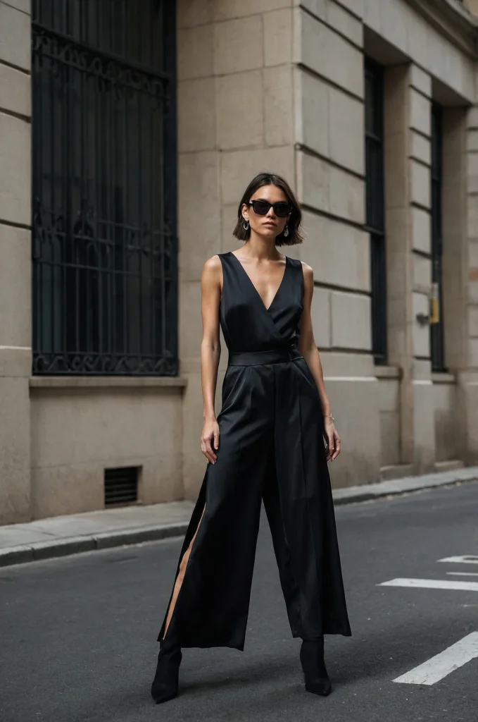 A Dress Layered Over Trousers
