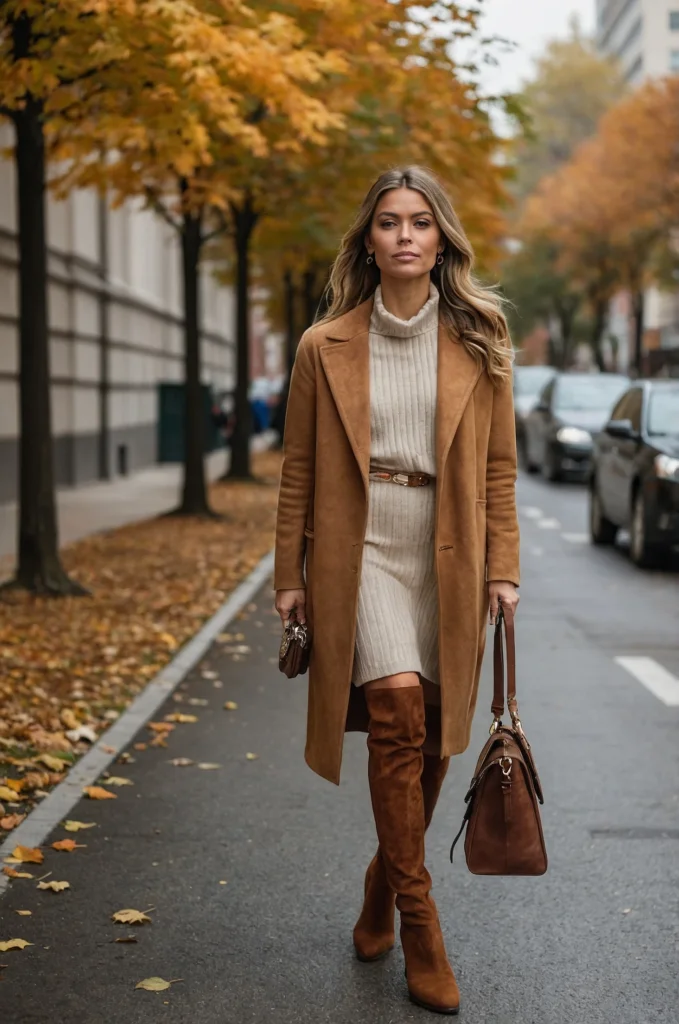 Cozy Sweater Dress & Boots