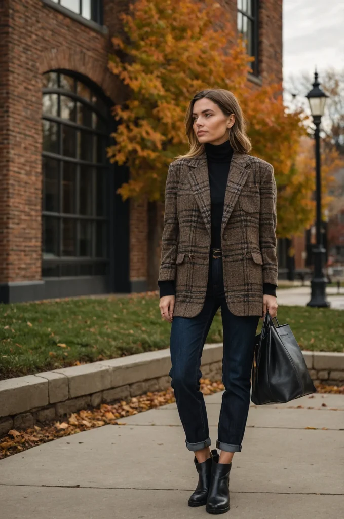 Oversized Blazer & Turtleneck