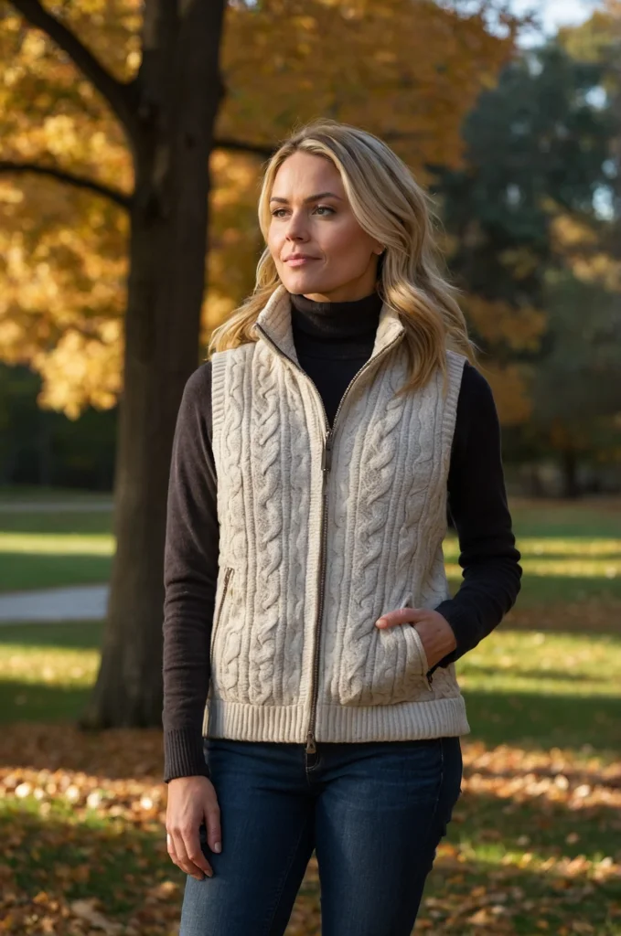 A Puffer Vest & a Sweater