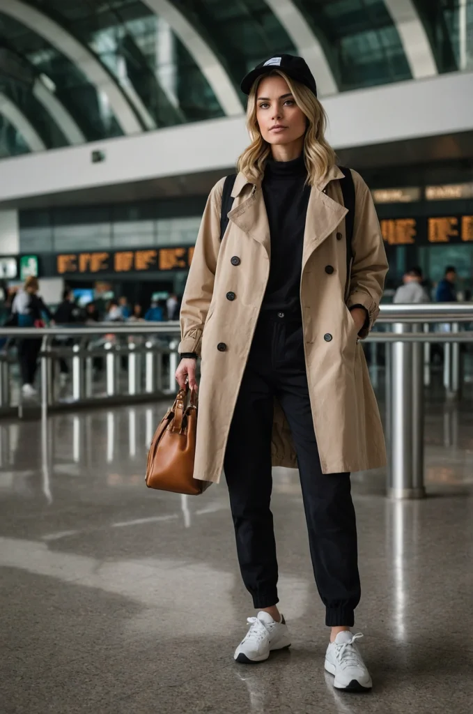 Trench Coat and Joggers