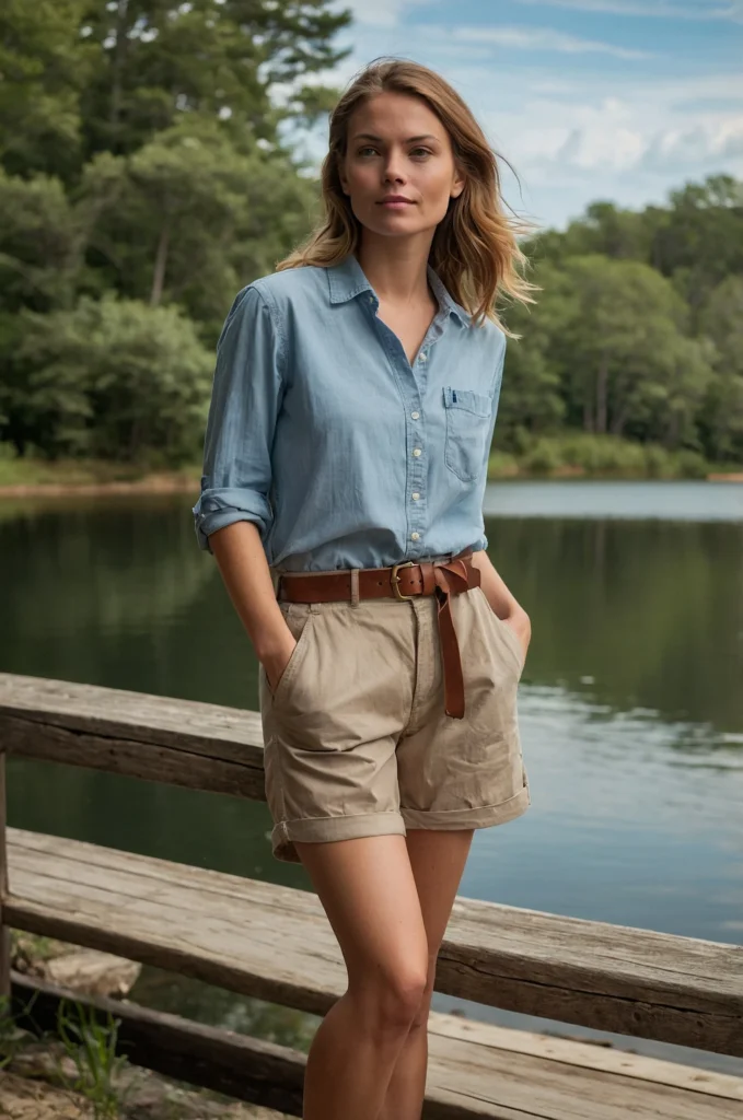 Chino Shorts and a Chambray Shirt