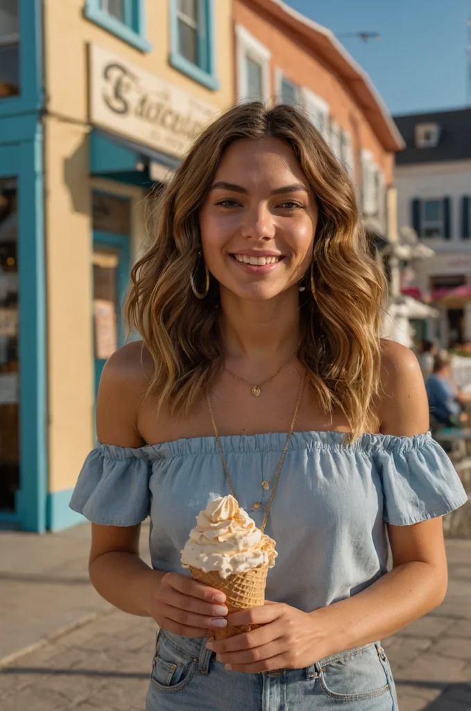 An Off-the-Shoulder Linen Top