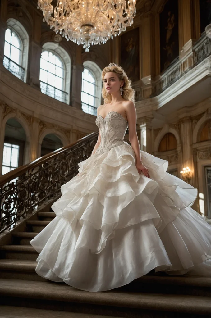 The Ethereal White Organza Ballgown