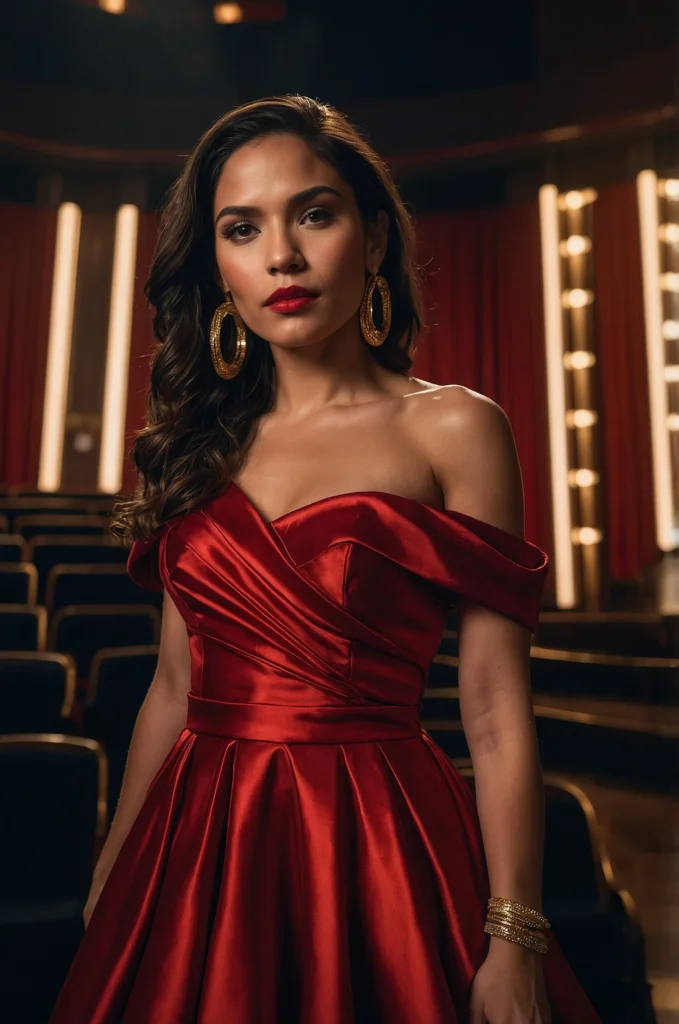 Scarlet Siren: The Off-Shoulder Gown