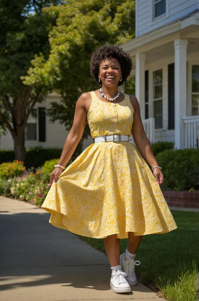 Sunshine Yellow Swing Dress