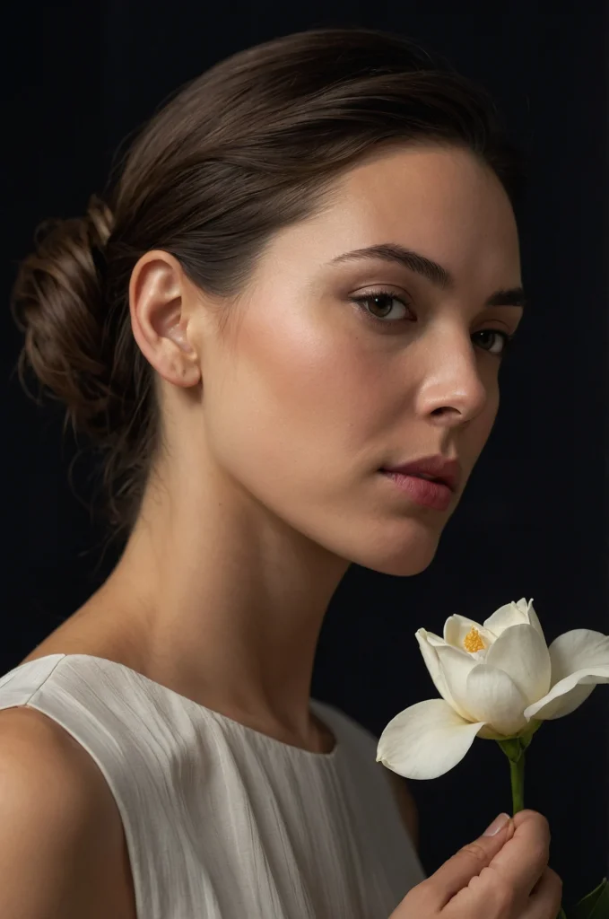 The Simple Gown & a Flower in Your Hair