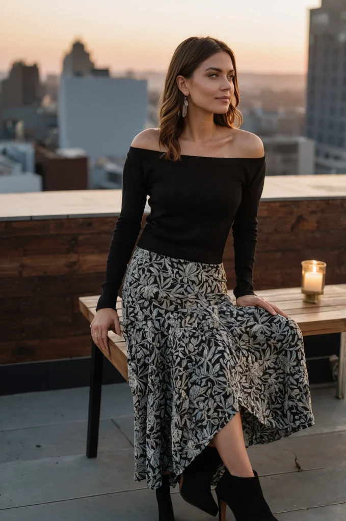 The Off-the-Shoulder Knit Top