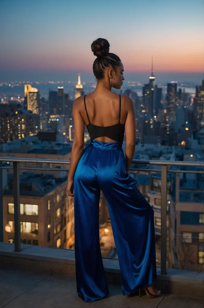 Silk Palazzo Pants & a Bodysuit