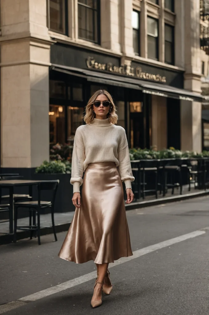 A Slip Skirt & Sweater