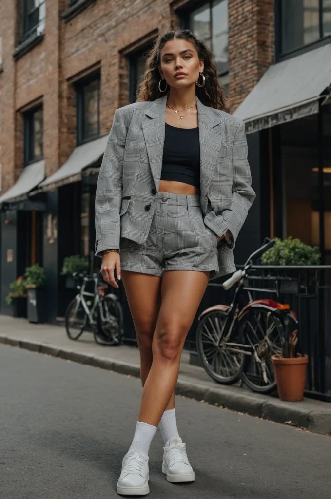 The Oversized Blazer & Bike Shorts