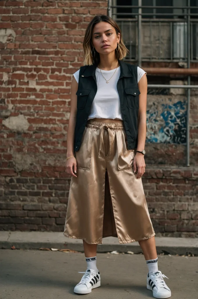 The Utility Vest & Midi Skirt